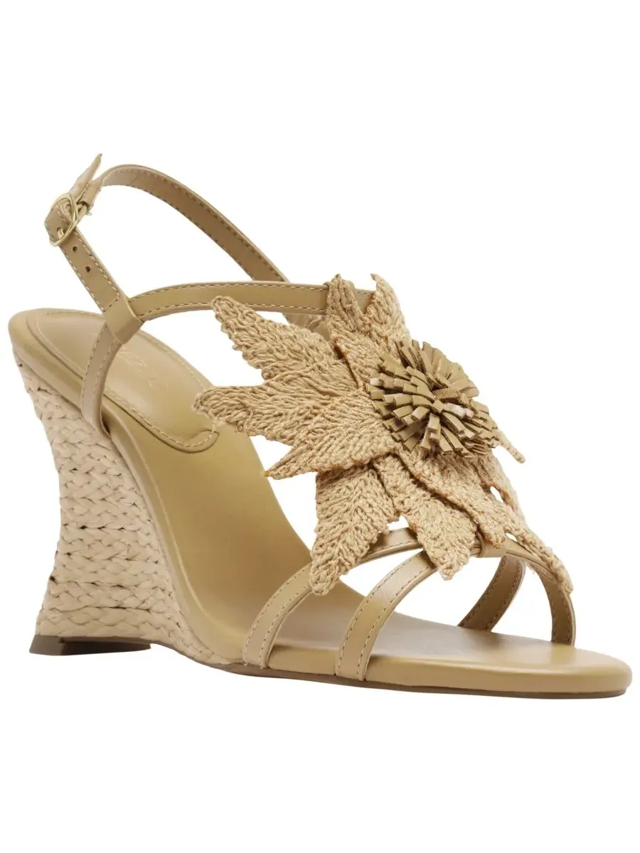 Женские сандалии на танкетке Cali Floral Arezzo — изображение 1 из 5, карамель