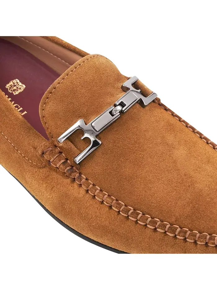 Мужские лоферы Taso Slip On Bruno Magli — изображение 6 из 6, коньячный