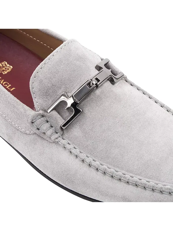 Мужские лоферы Taso Slip On Bruno Magli — изображение 6 из 6, светлый серый