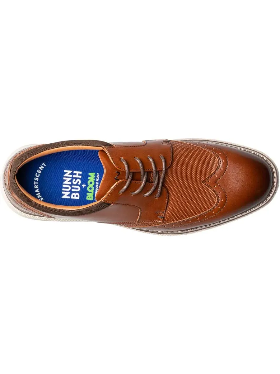 Мужские оксфорды Chase Wingtip Nunn Bush — изображение 6 из 8, коньячный мульти