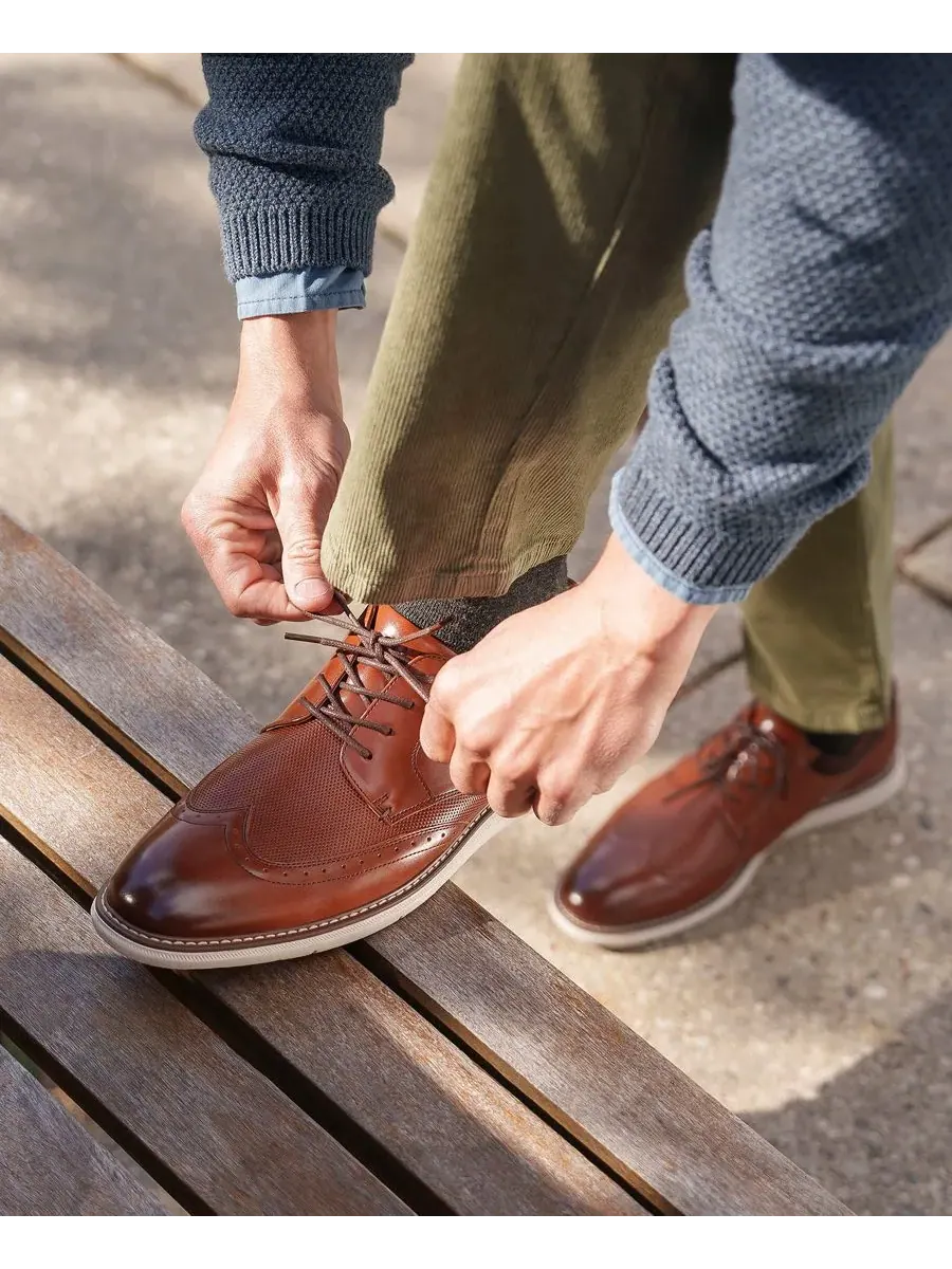 Мужские оксфорды Chase Wingtip Nunn Bush — изображение 8 из 8, коньячный мульти