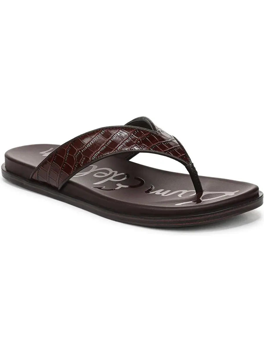 Женские сандалии-шлепанцы Lila Sam Edelman, Maple Bourbon Croco Leather