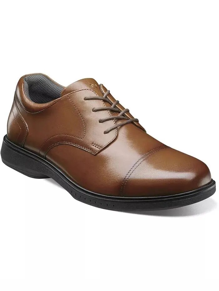 Мужские оксфорды Kore Pro Cap Toe с технологией Slip Antisist Comfort Nunn Bush — изображение 1 из 7, коричневый