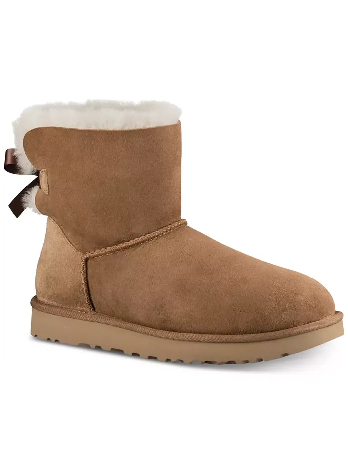 Женские мини-ботинки Bailey Bow II Slip On Ugg — изображение 1 из 5, коричневый
