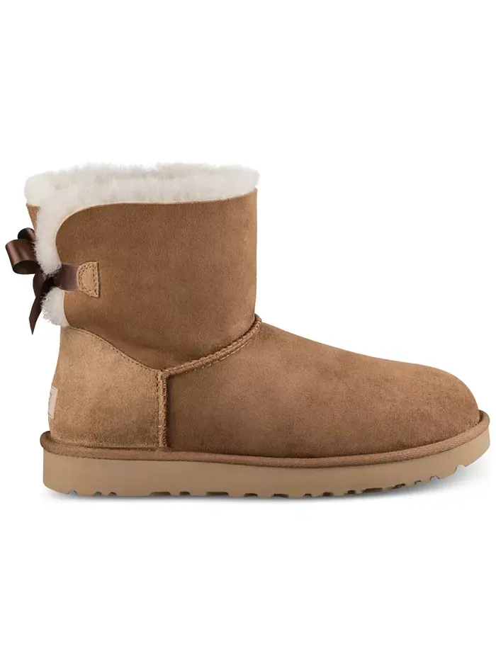 Женские мини-ботинки Bailey Bow II Slip On Ugg — изображение 2 из 5, коричневый