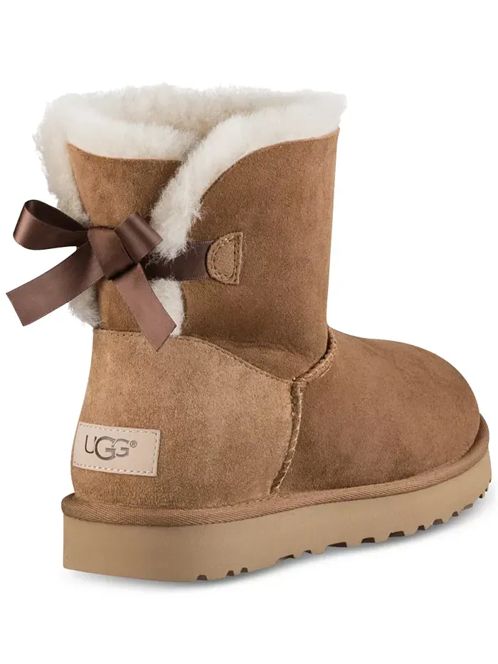 Женские мини-ботинки Bailey Bow II Slip On Ugg — изображение 3 из 5, коричневый