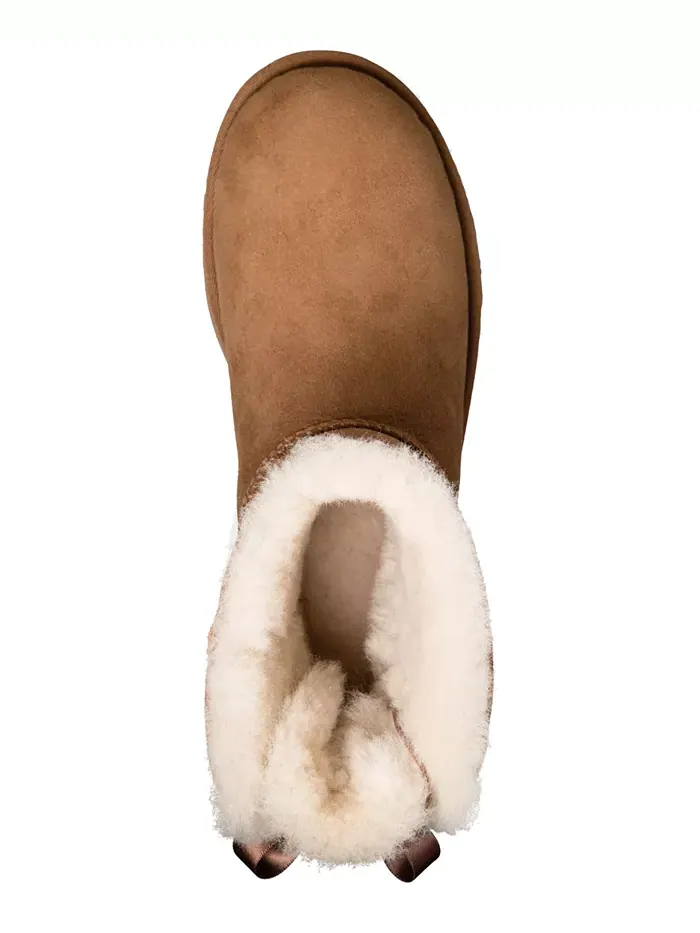 Женские мини-ботинки Bailey Bow II Slip On Ugg — изображение 4 из 5, коричневый