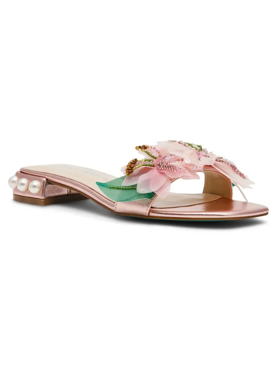 Женские сандалии-слипоны Rosia с цветочным принтом Betsey Johnson — изображение 1 из 5, розовый