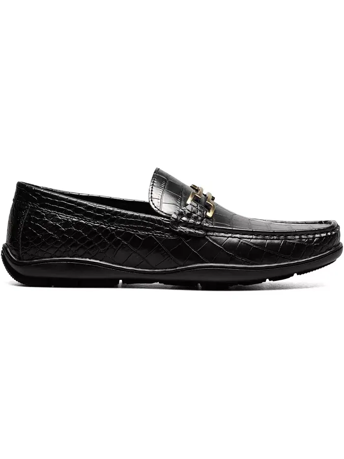 Мужские лоферы Embrey Moc Toe Bit Slip On Stacy Adams — изображение 3 из 7, черный