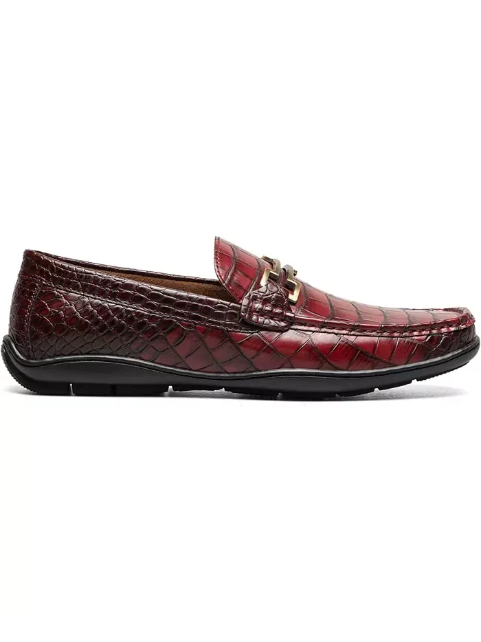 Мужские лоферы Embrey Moc Toe Bit Slip On Stacy Adams — изображение 3 из 7, красный