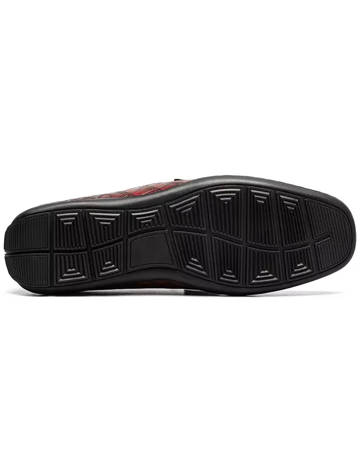 Мужские лоферы Embrey Moc Toe Bit Slip On Stacy Adams — изображение 7 из 7, красный