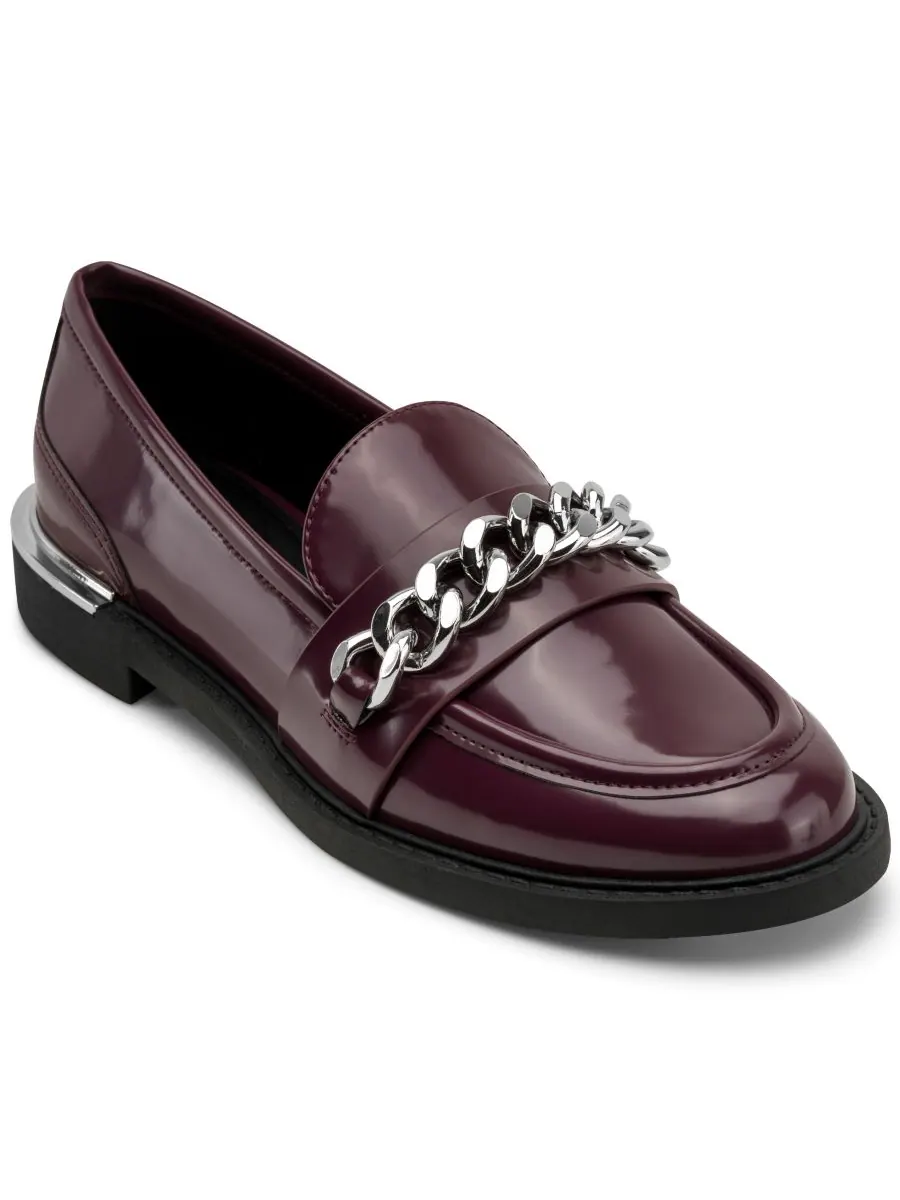 Женские лоферы Ryleigh с цепочкой без шнурков DKNY — изображение 1 из 5, бордовый