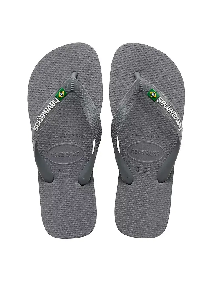 Мужские шлепанцы Brazil Logo Flip-Flop Havaianas — изображение 2 из 2, серый