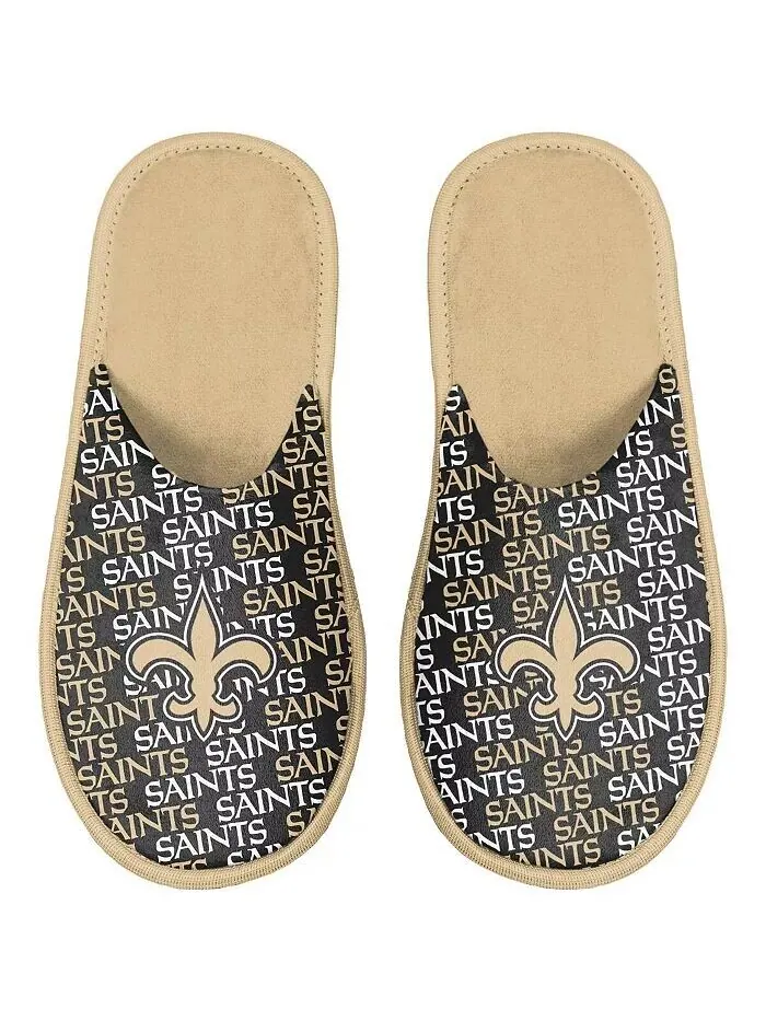 Молодежные тапочки New Orleans Saints Team для мальчиков и девочек Foco — черный