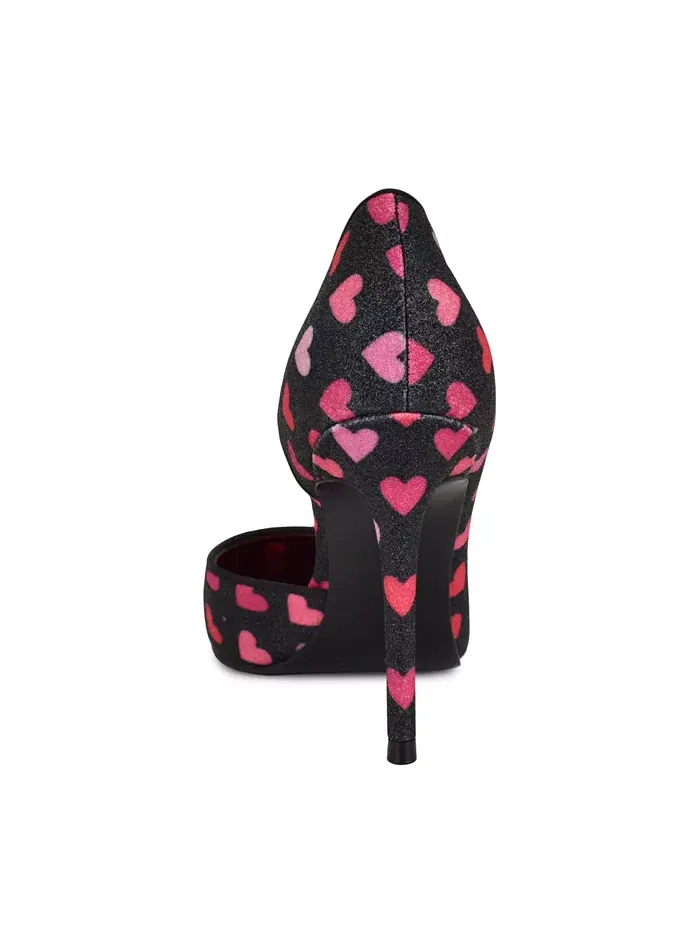 Женские босоножки-лодочки Folowe Glitter D'Orsay на шпильке Nine West — изображение 3 из 5, черный