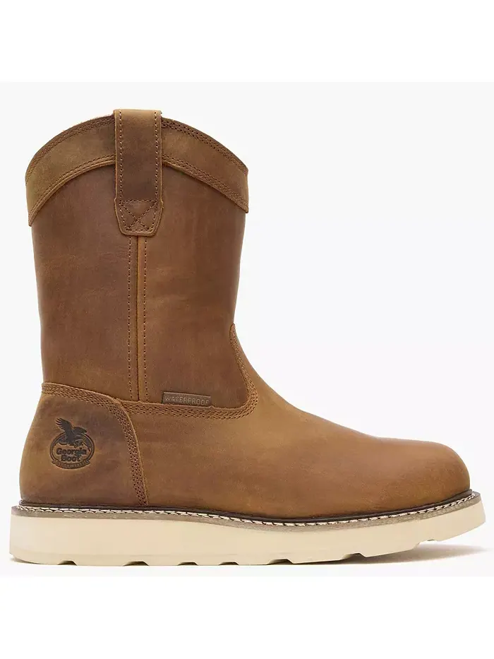 Мужские ботинки Core 37 10" Waterproof Pull On Wedge Georgia Boot — изображение 1 из 7, коричневый