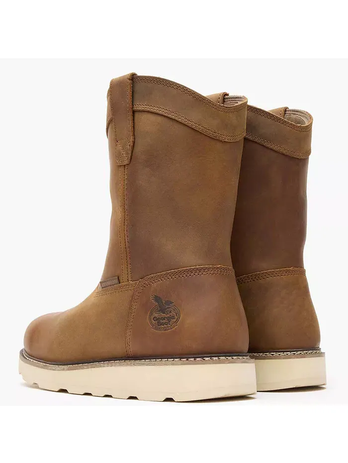 Мужские ботинки Core 37 10" Waterproof Pull On Wedge Georgia Boot — изображение 3 из 7, коричневый