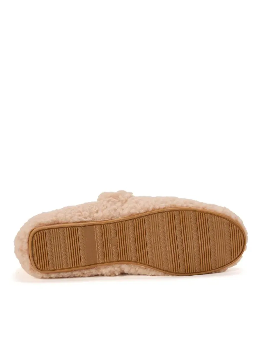 Женские тапочки Maryanne Luxe Teddy Maryjane Dearfoams — изображение 4 из 8, бежевый