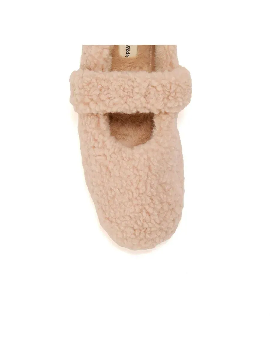 Женские тапочки Maryanne Luxe Teddy Maryjane Dearfoams — изображение 7 из 8, бежевый