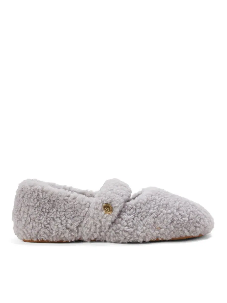 Женские тапочки Maryanne Luxe Teddy Maryjane Dearfoams — изображение 2 из 8, серый