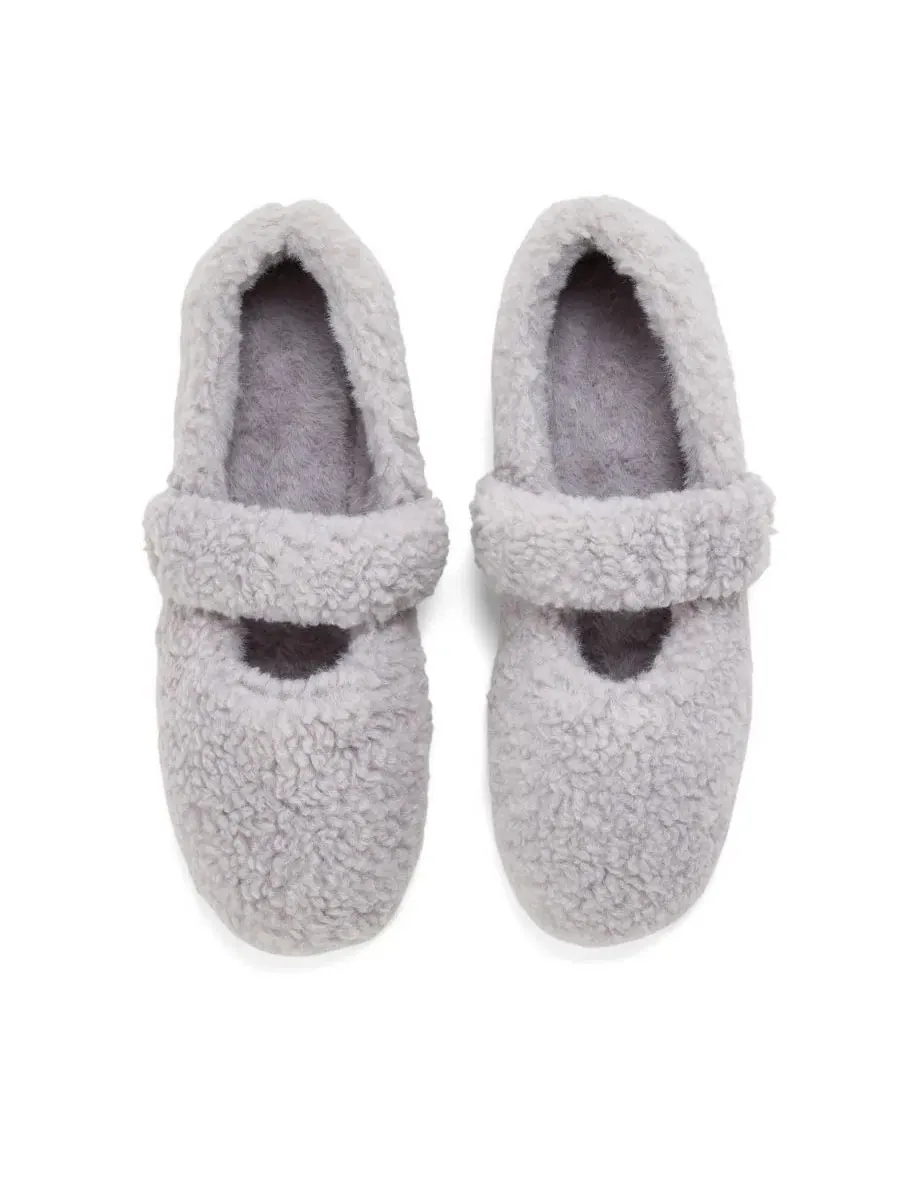 Женские тапочки Maryanne Luxe Teddy Maryjane Dearfoams — изображение 4 из 8, серый