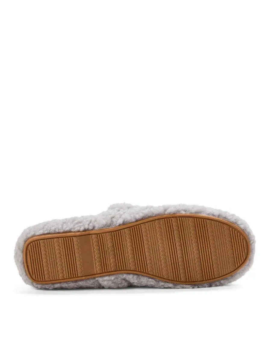 Женские тапочки Maryanne Luxe Teddy Maryjane Dearfoams — изображение 5 из 8, серый