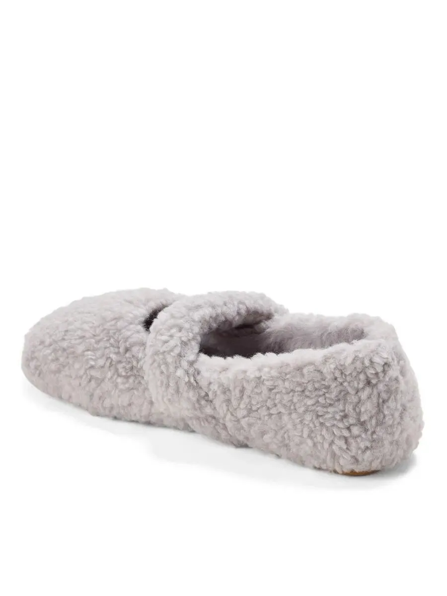 Женские тапочки Maryanne Luxe Teddy Maryjane Dearfoams — изображение 7 из 8, серый