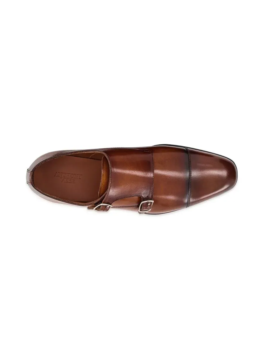 Мужские оксфорды Bexley Double Monk Slip On Anthony Veer — изображение 3 из 5, бежевый