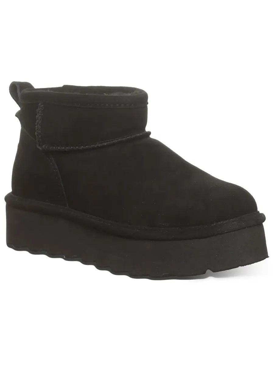 Ботинки Retro Shorty Platform Pull-On с замшевым верхом BEARPAW — изображение 1 из 8, черный