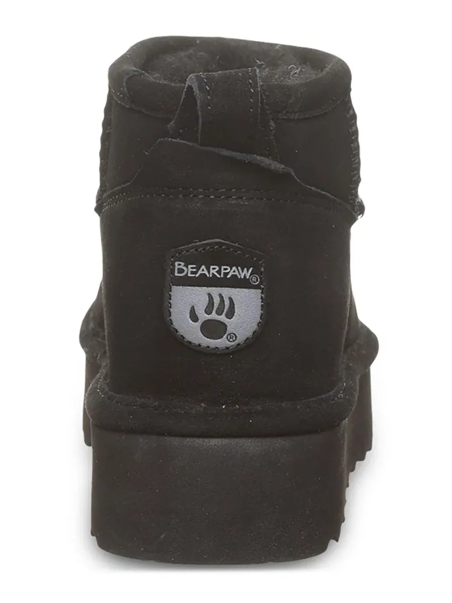 Ботинки Retro Shorty Platform Pull-On с замшевым верхом BEARPAW — изображение 3 из 8, черный