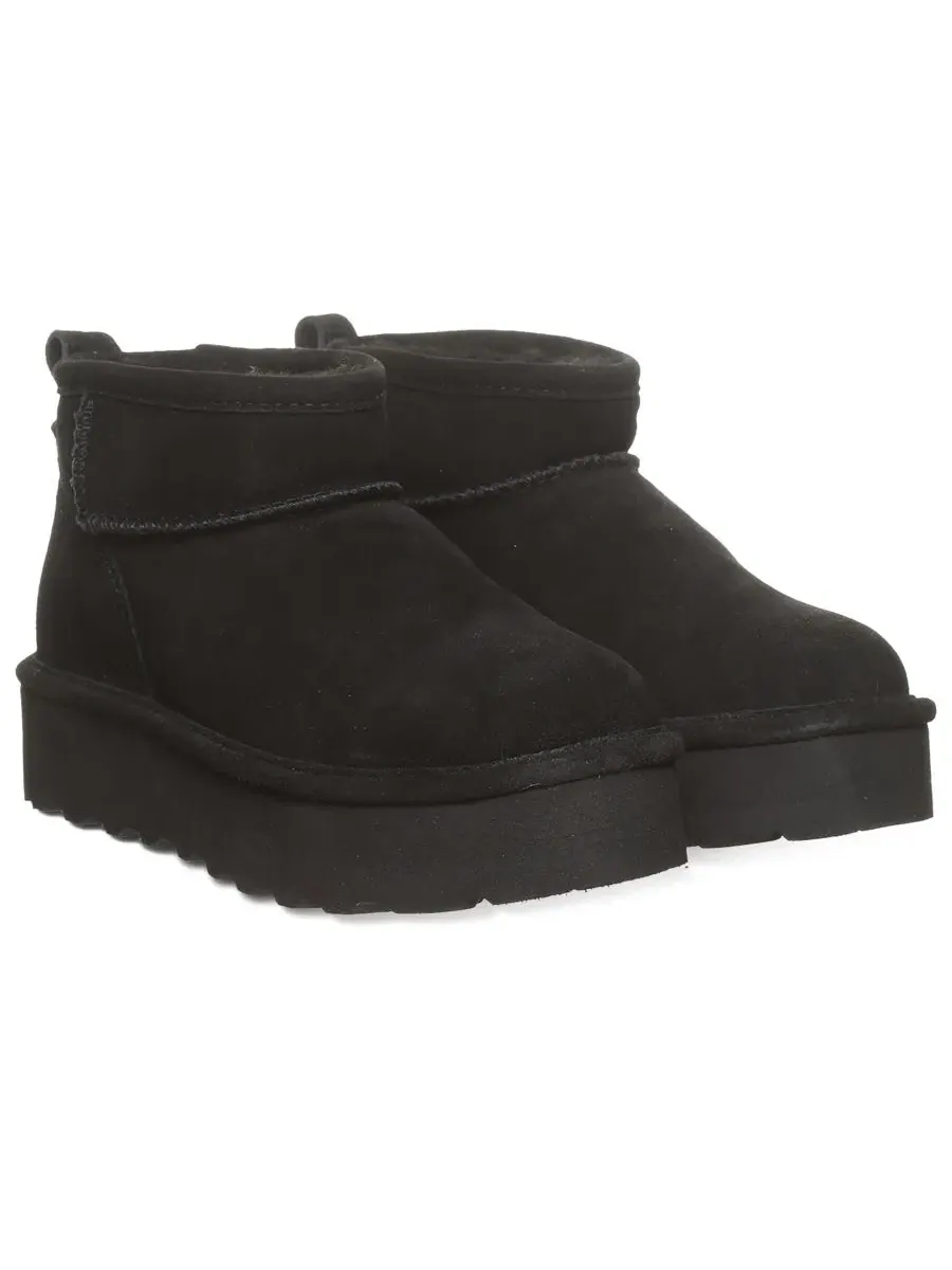 Ботинки Retro Shorty Platform Pull-On с замшевым верхом BEARPAW — изображение 7 из 8, черный