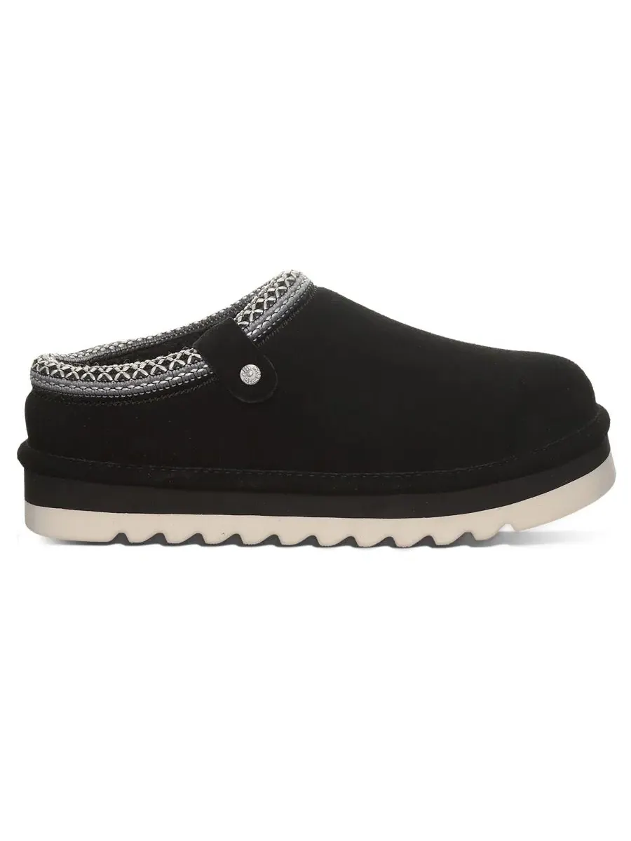Женские сабо-мюли Calista Braided Trim Platform с плетеной отделкой BEARPAW — изображение 2 из 8, черный