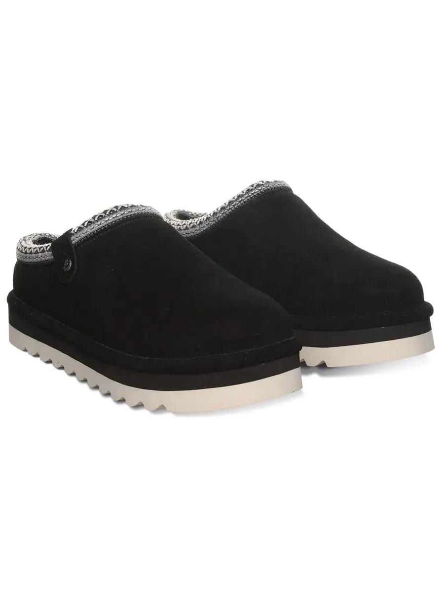Женские сабо-мюли Calista Braided Trim Platform с плетеной отделкой BEARPAW — изображение 7 из 8, черный