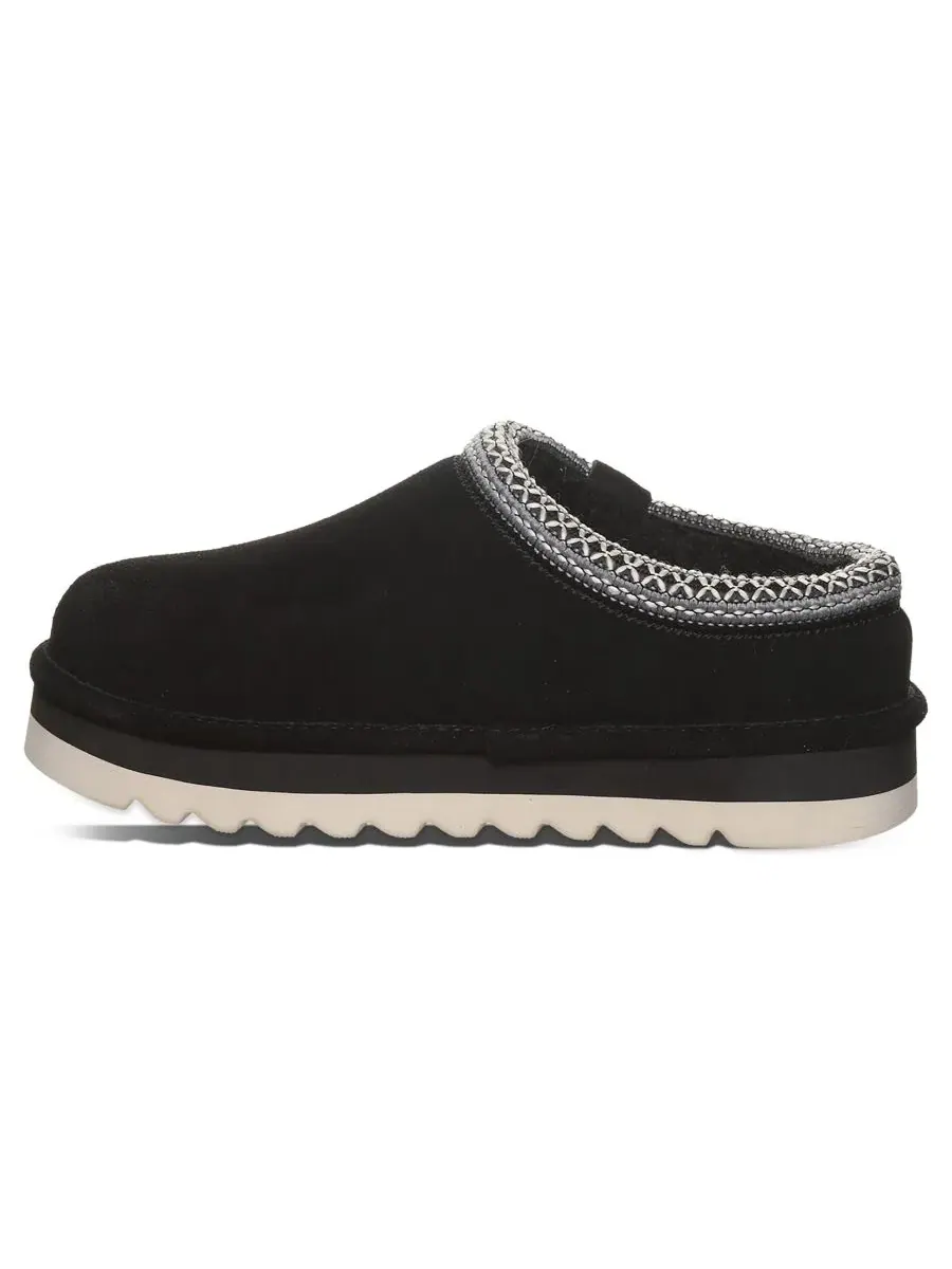 Женские сабо-мюли Calista Braided Trim Platform с плетеной отделкой BEARPAW — изображение 8 из 8, черный