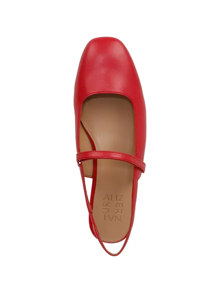 Женские балетки Connie Slingback Mary Jane Naturalizer — изображение 4 из 6, красный