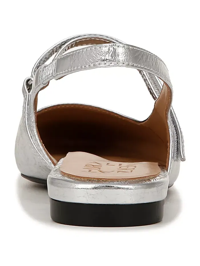 Женские балетки Connie Slingback Mary Jane Naturalizer — изображение 3 из 6, серебристый