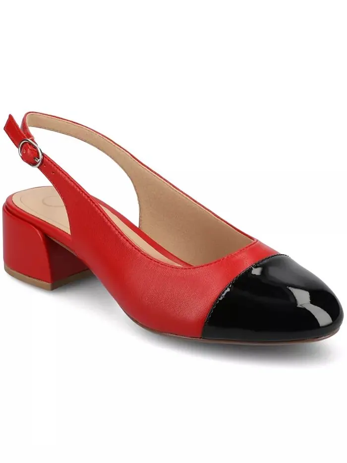 Женские туфли-лодочки Sammie Block Heel Slingback Journee Collection — изображение 1 из 7, красный