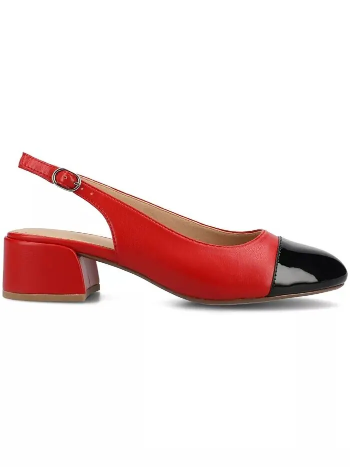 Женские туфли-лодочки Sammie Block Heel Slingback Journee Collection — изображение 2 из 7, красный