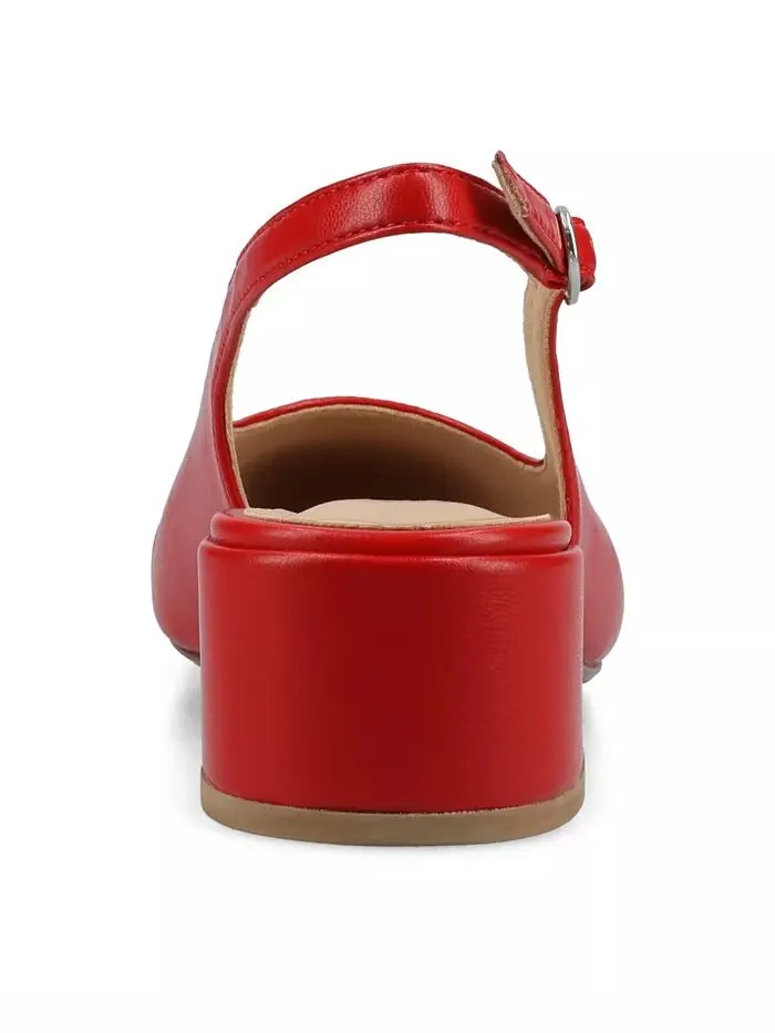 Женские туфли-лодочки Sammie Block Heel Slingback Journee Collection — изображение 3 из 7, красный