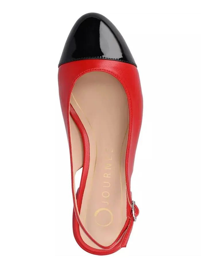 Женские туфли-лодочки Sammie Block Heel Slingback Journee Collection — изображение 4 из 7, красный