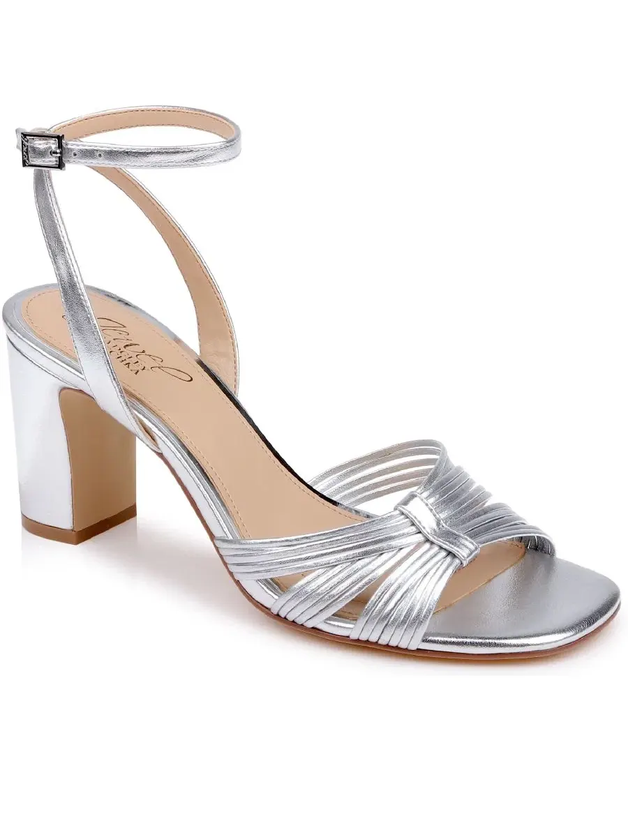 Туфли-сандалии на каблуке с квадратным носком Zaylee Square Toe Dress Sandals Jewel Badgley Mischka — изображение 1 из 5