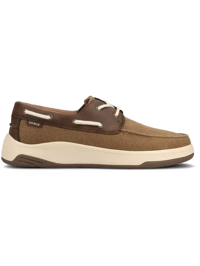 Мужские лодочные туфли Catamaran Low Top Flexible Sneaker Vance Co. — изображение 2 из 5, коричневый