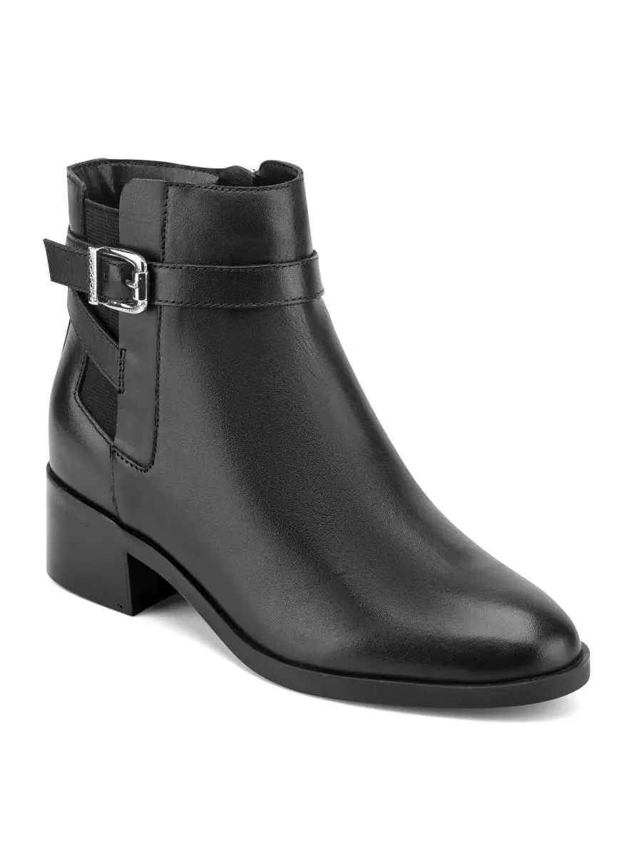 Ботильоны Teegan на каблуке-блоке с кожаным верхом Rockport — изображение 1 из 5, черный