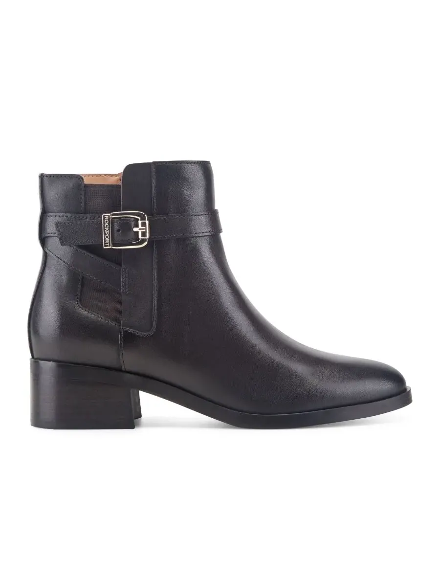 Ботильоны Teegan Leather Side Gore Block Heel Rockport — изображение 2 из 5, коричневый