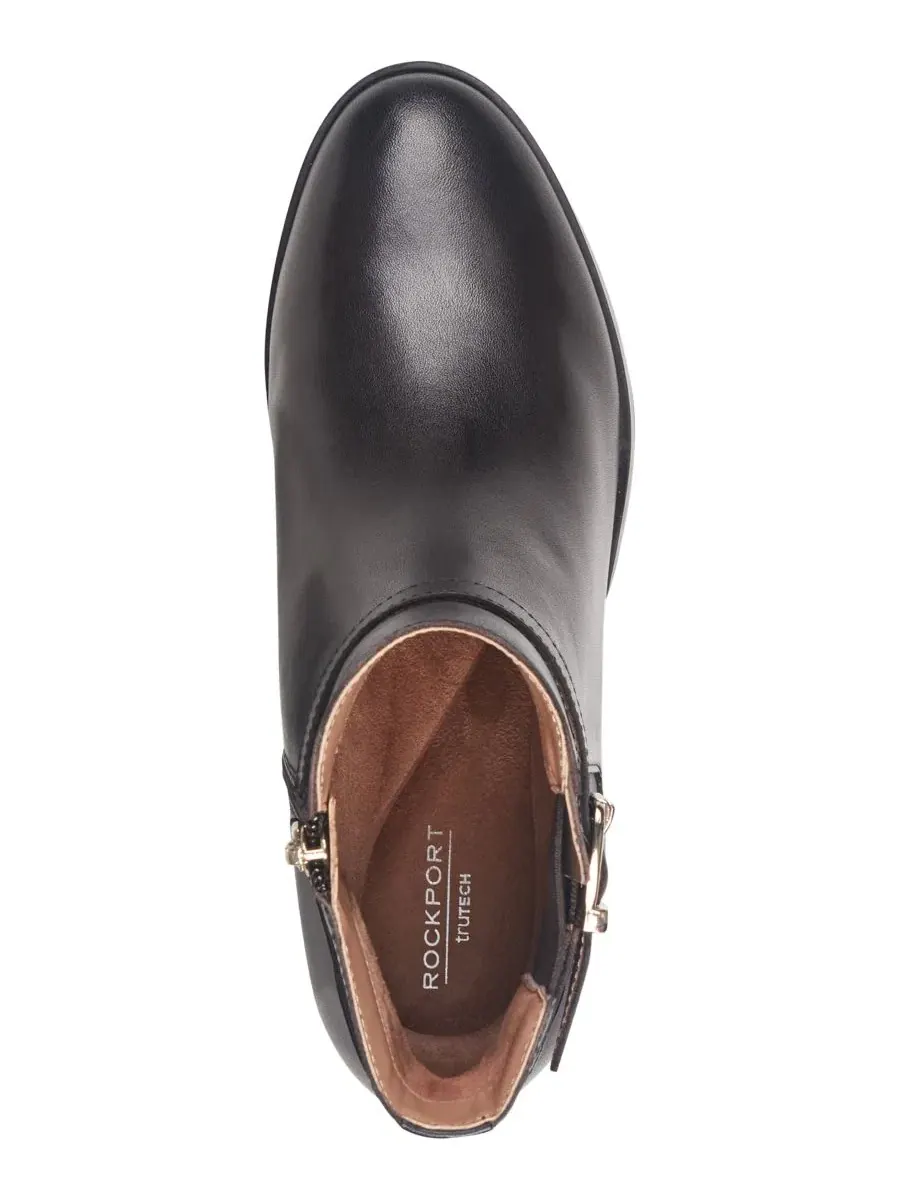 Ботильоны Teegan Leather Side Gore Block Heel Rockport — изображение 4 из 5, коричневый