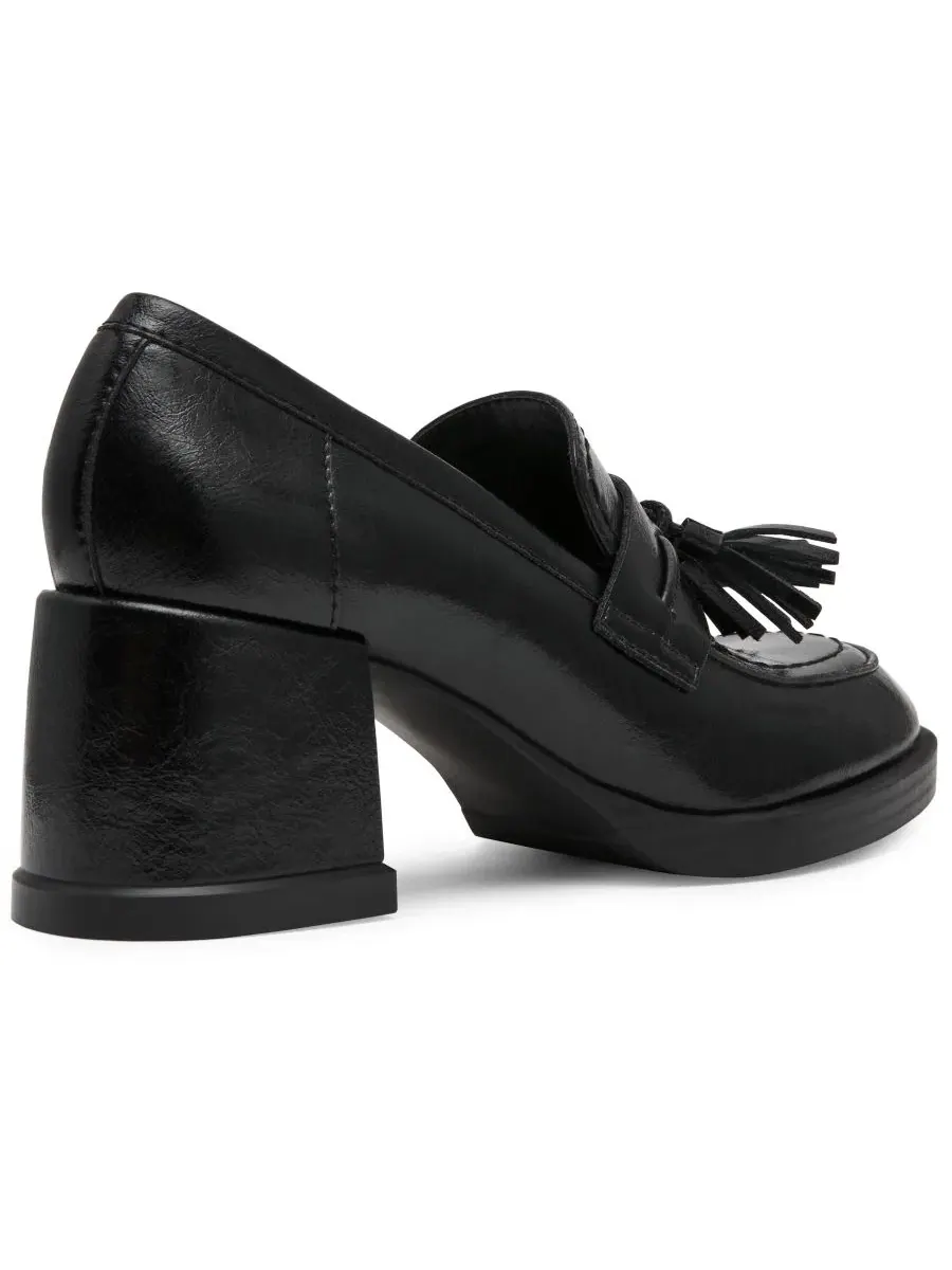 Туфли-лоферы Bettie Block Heel Tassel на каблуке-блоке Steve Madden — изображение 6 из 7, черный