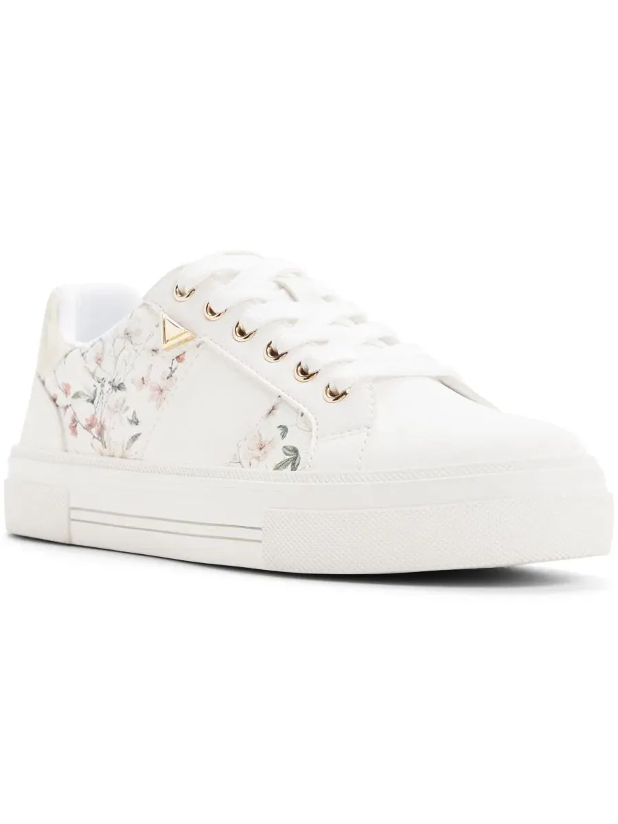 Кроссовки женские с плоской подошвой и круглым носком, модель Saddie Jogger Lace-Up ALDO — изображение 1 из 5, белый мульти