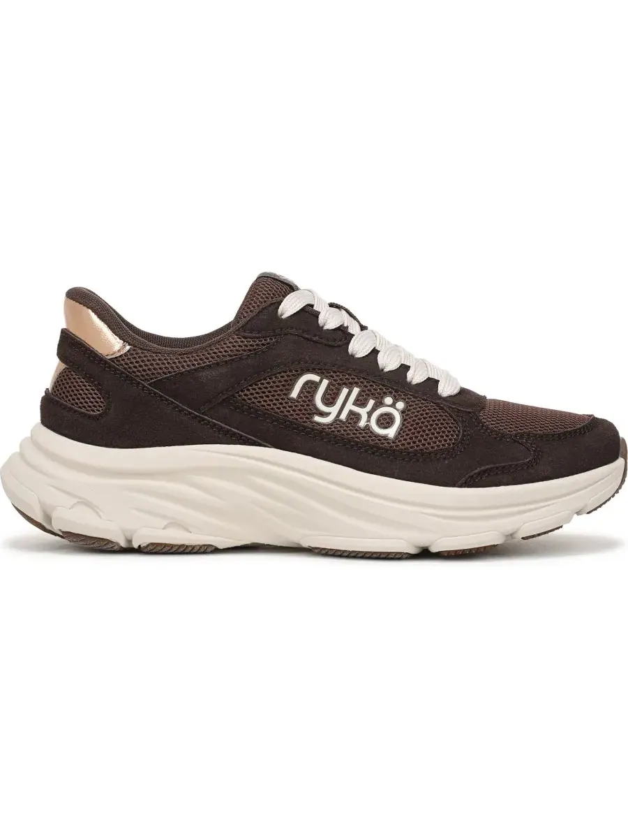 Кроссовки женские с шнуровкой Devine Max Classic Fudge Brown Mesh/Faux Suede Ryka — изображение 2 из 5, коричневый