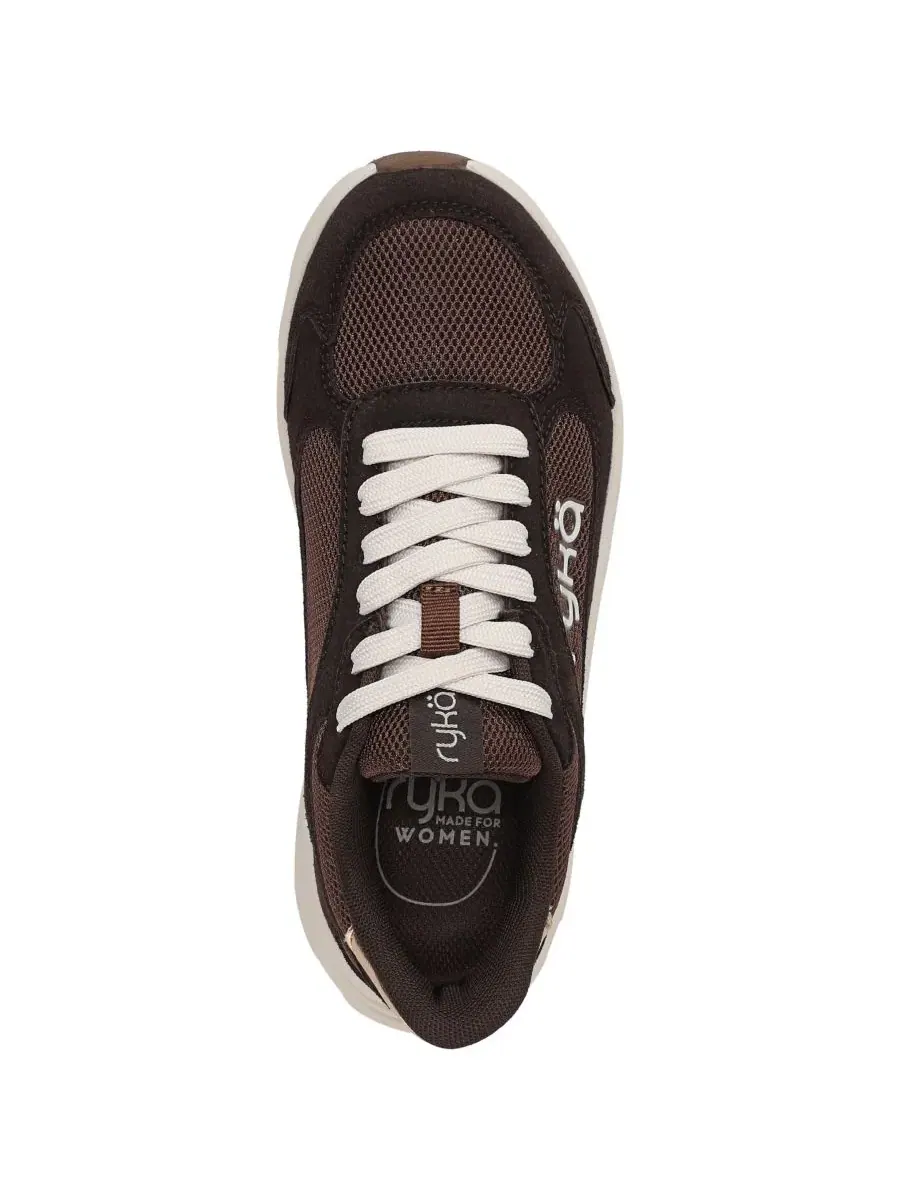 Кроссовки женские с шнуровкой Devine Max Classic Fudge Brown Mesh/Faux Suede Ryka — изображение 4 из 5, коричневый