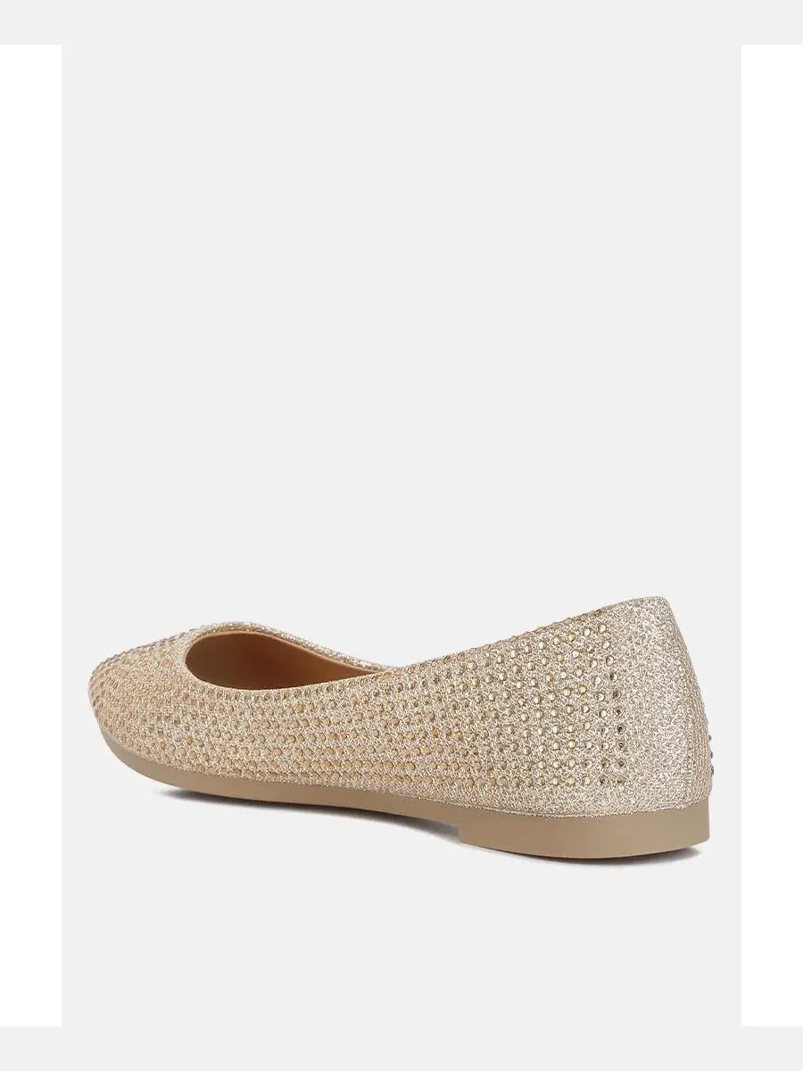 Балетки с декором Denki Studded London Rag — изображение 2 из 5, золото